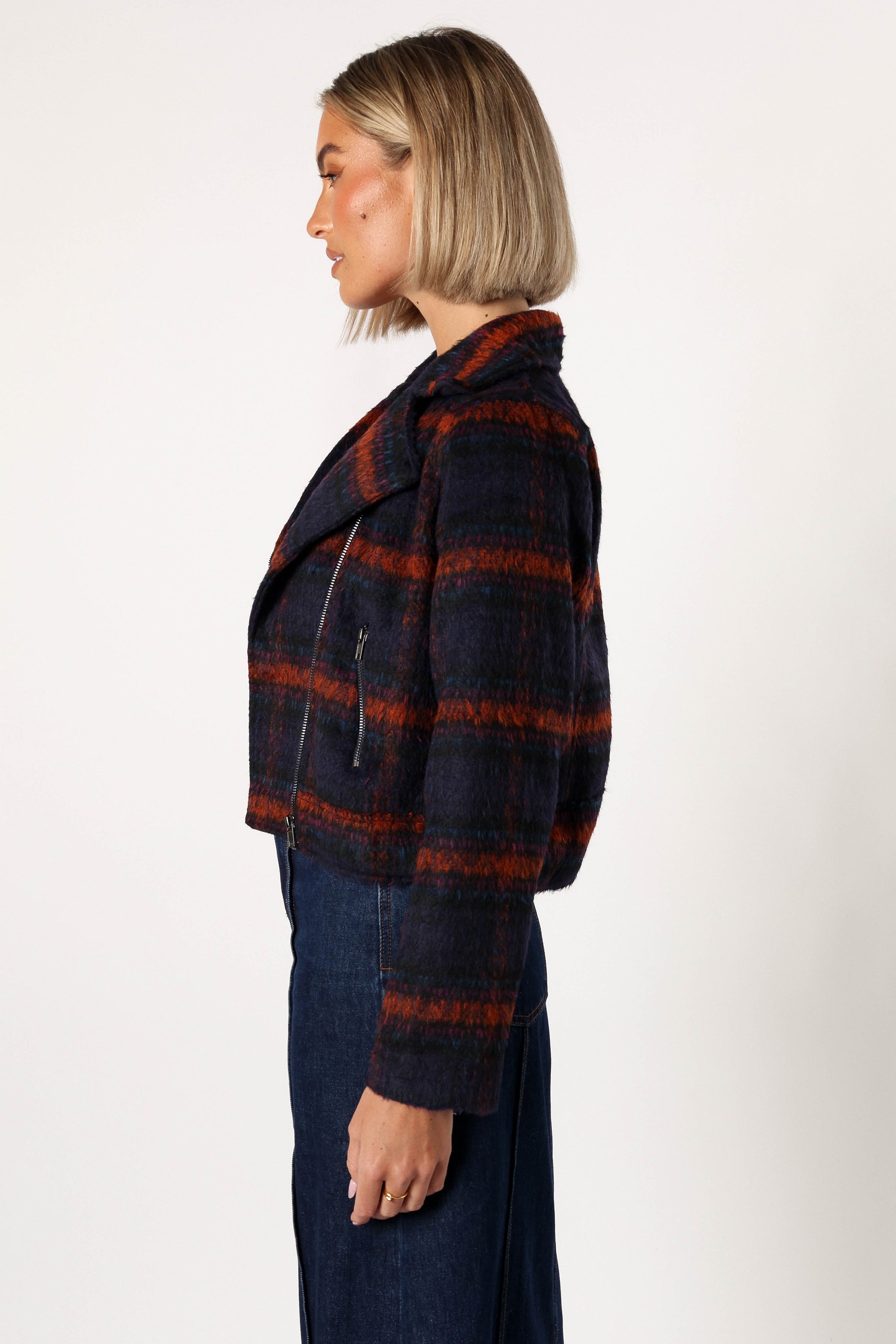 Logan Plaid Jacket - Navy/Teal