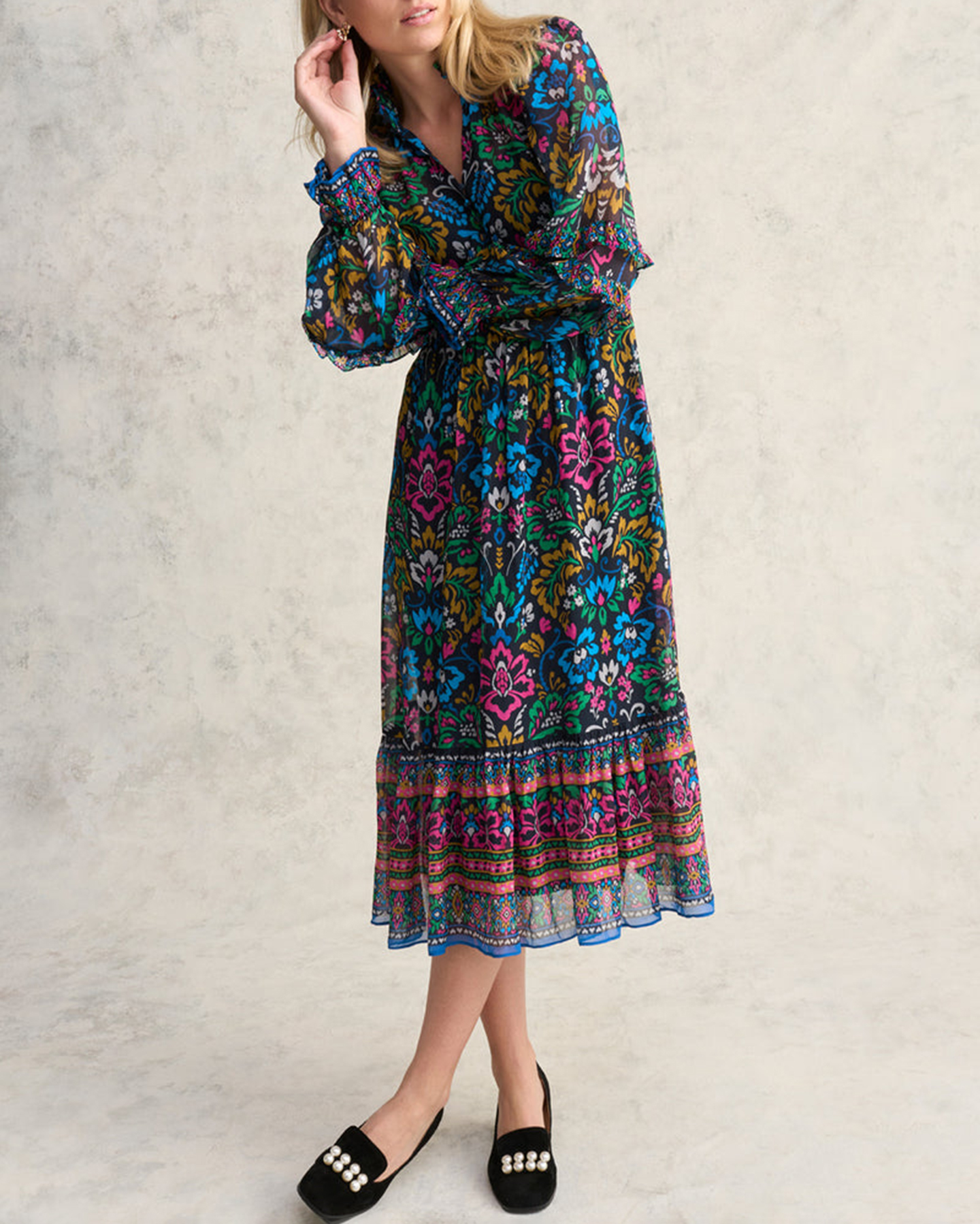 Printed Midi Dress