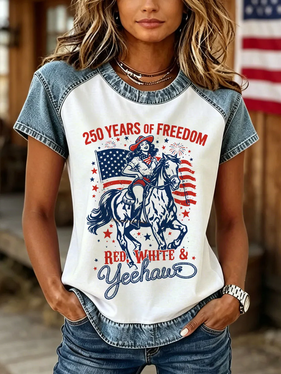 Women's American 250-Year Western Style T-Shirt