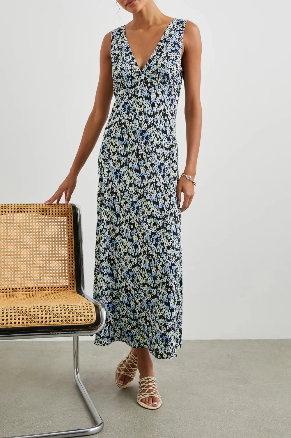 Purple-Red Floral Print Fitted Dress With A Waistline
