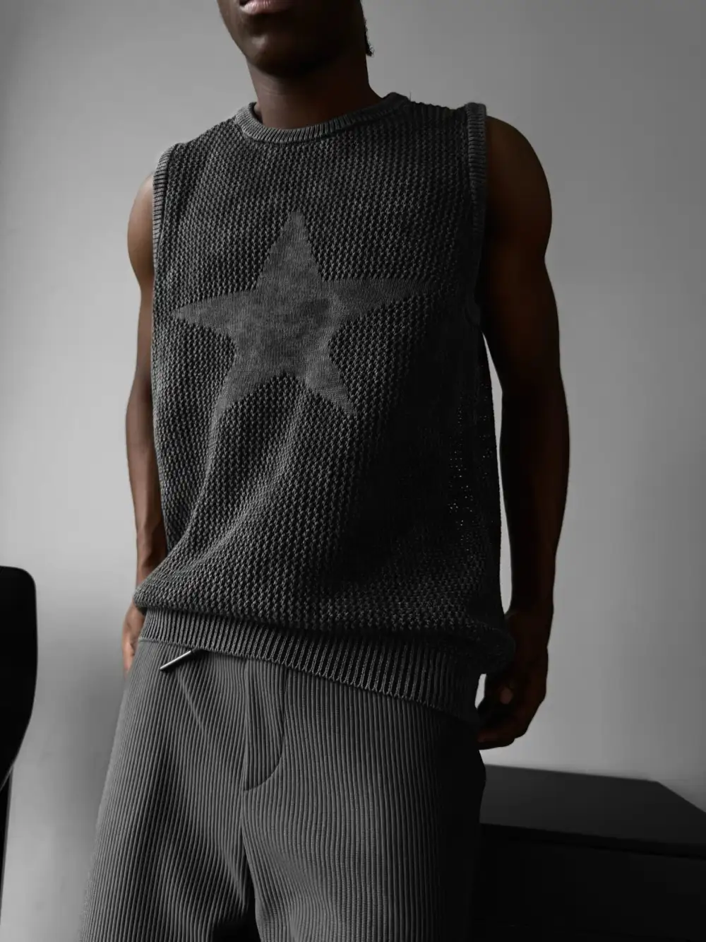 Streetwear Relaxed Knit Tank Top