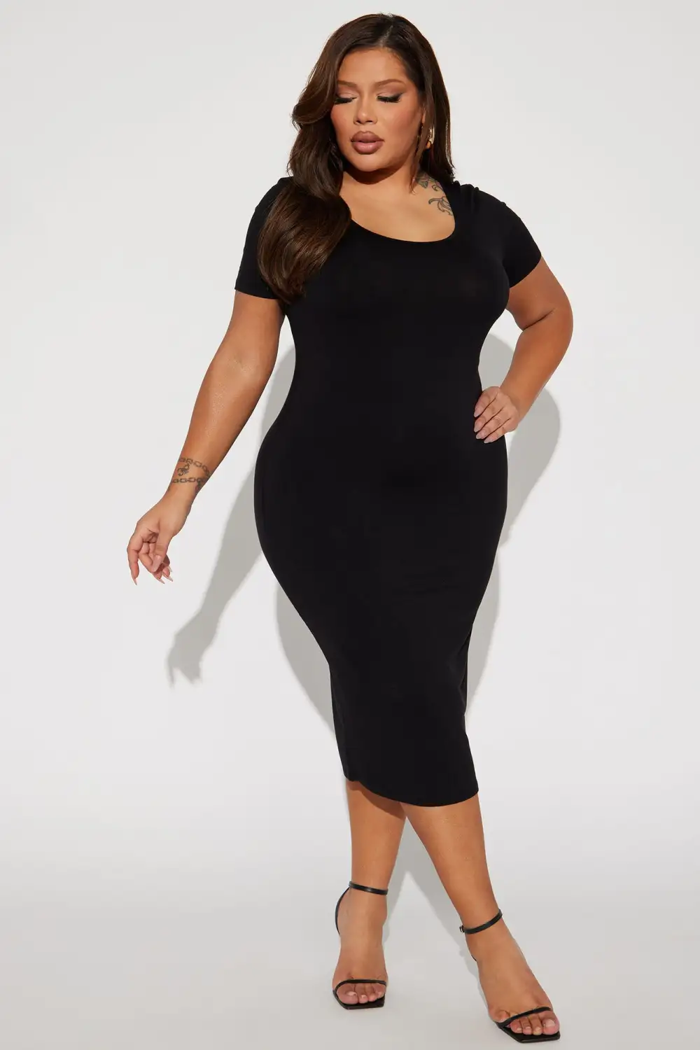Rochelle Midi Dress - Black