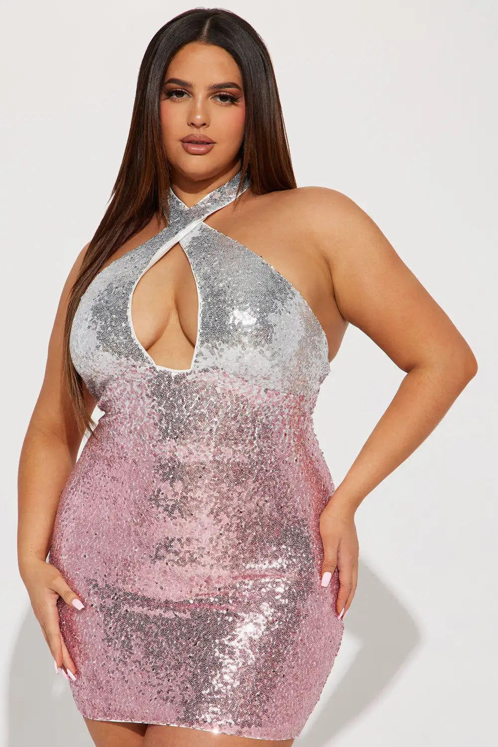 Own The Night Mini Dress - Pink/combo