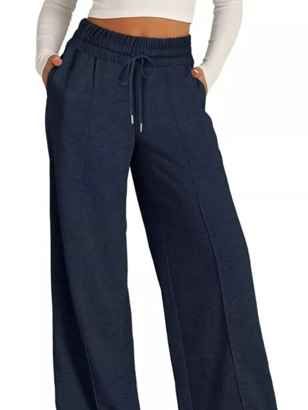 Easygoing Wide Leg Drawstring Pants