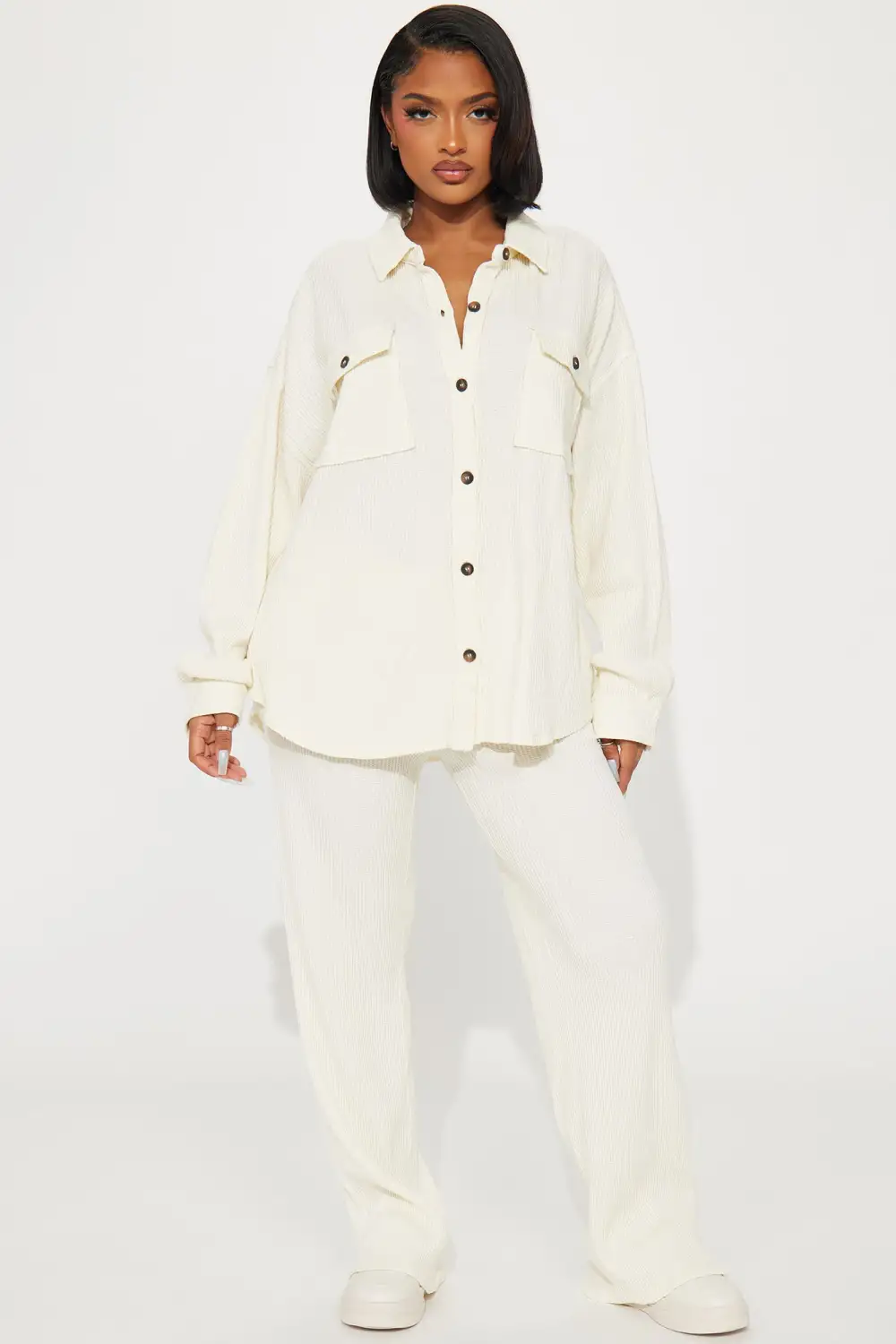 Kaylah Thermal Pant Set - Cream