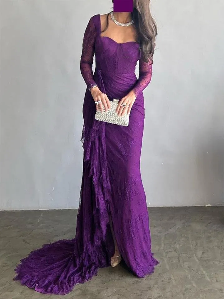 Mermaid Long Neck Maxi Dress