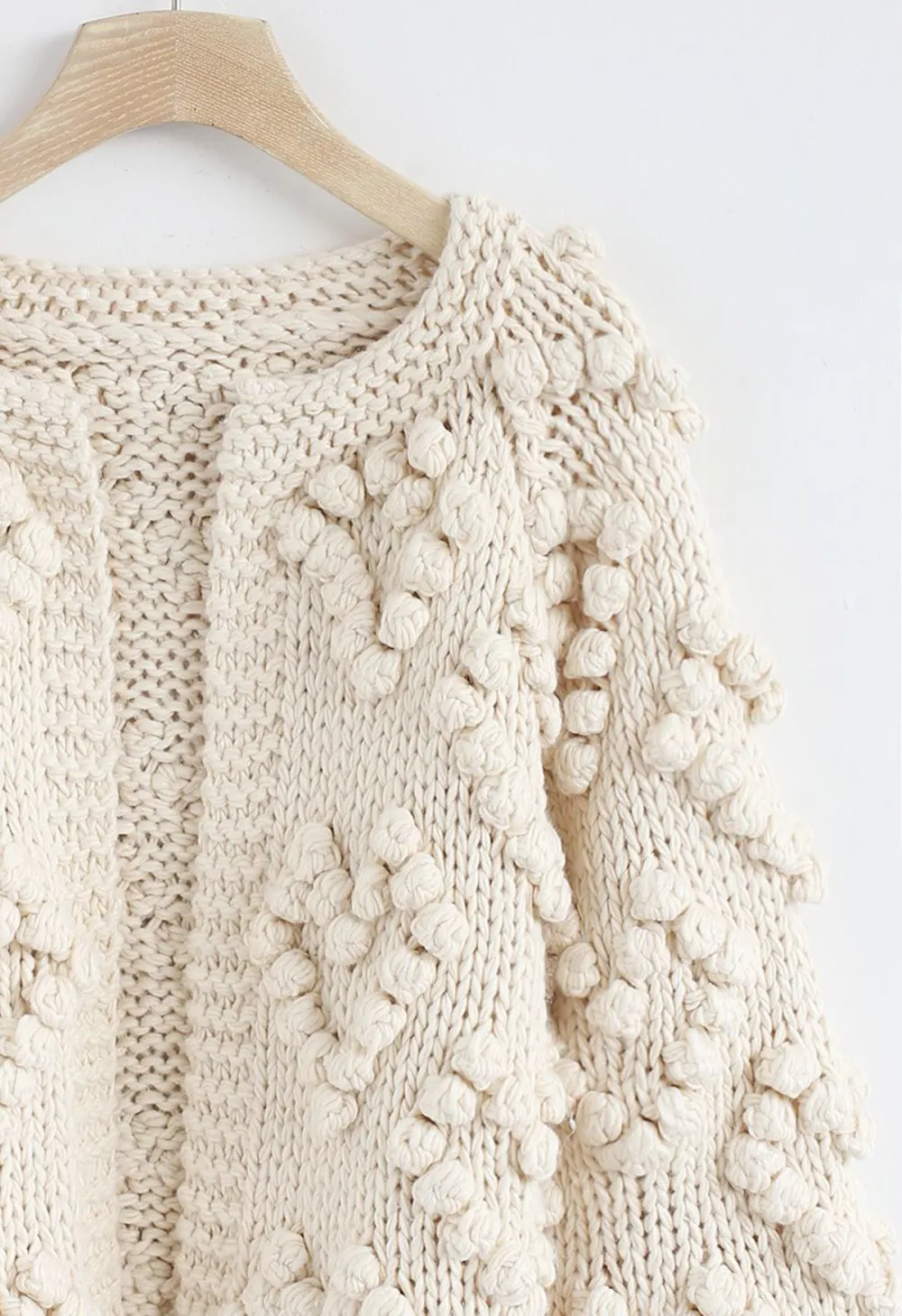 KNIT YOUR LOVE CARDIGAN IN IVORY