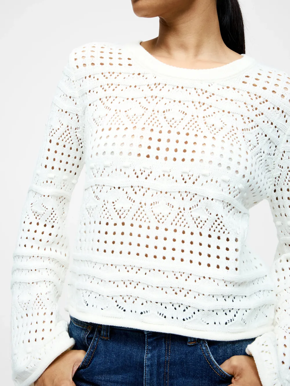 Elegant Art Open Knit Sweater