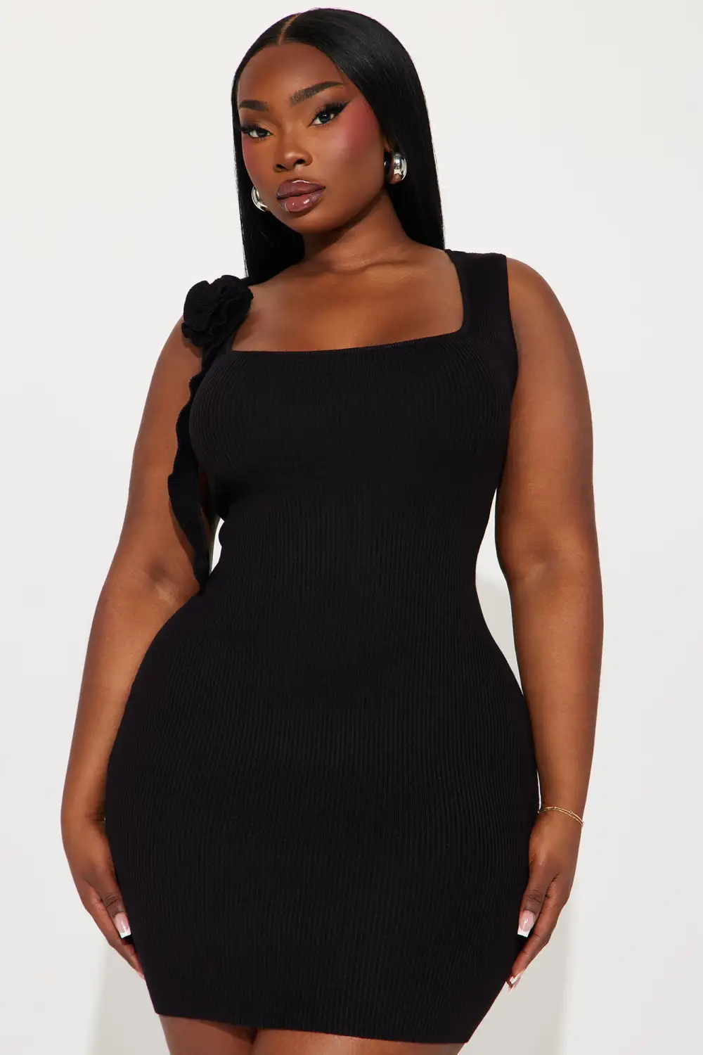 Kendall Sweater Mini Dress - Black