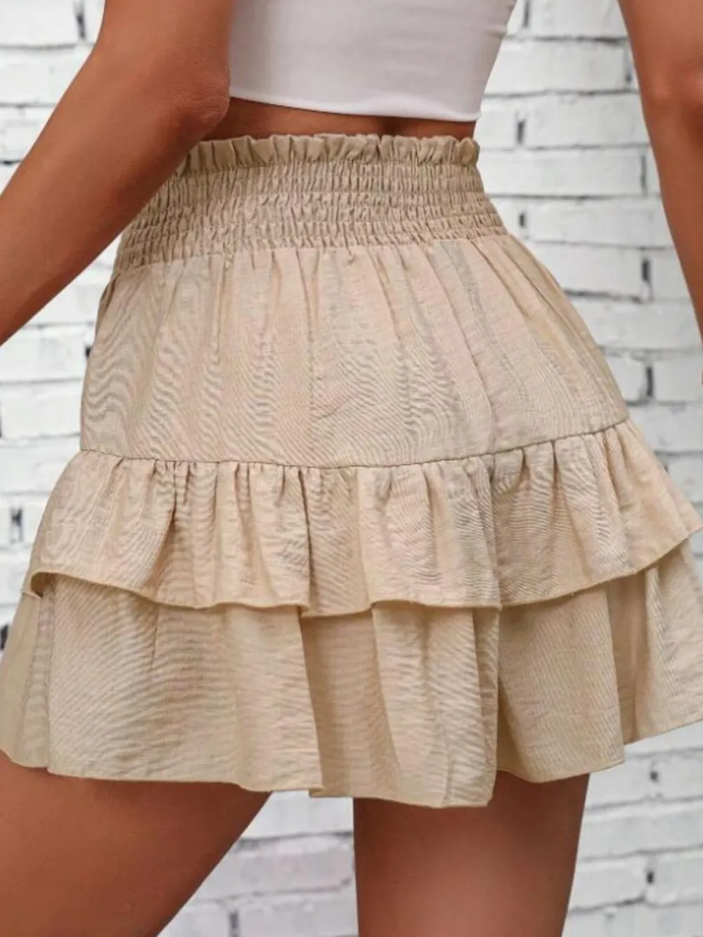 Smocked Layered Shorts