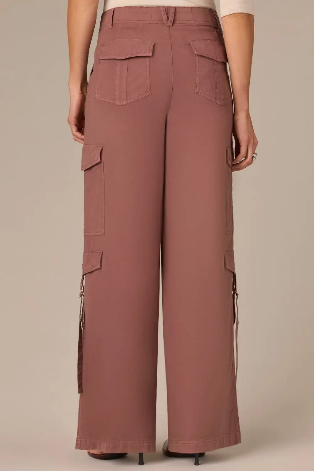 Petite Patch Pocket Utility Wide Leg Utility Pants