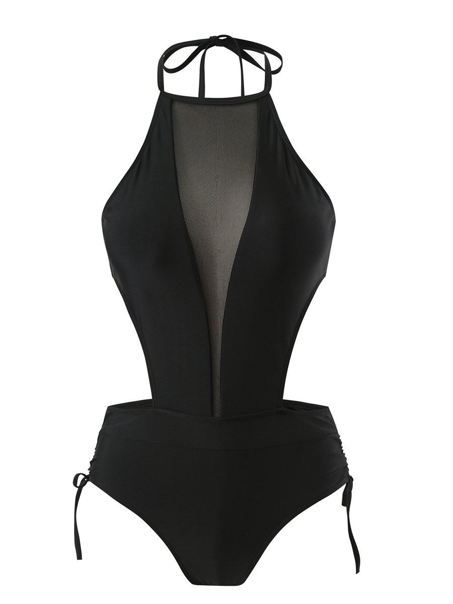 Sexy Bare Back Hollow Strap Women's Swimsuit