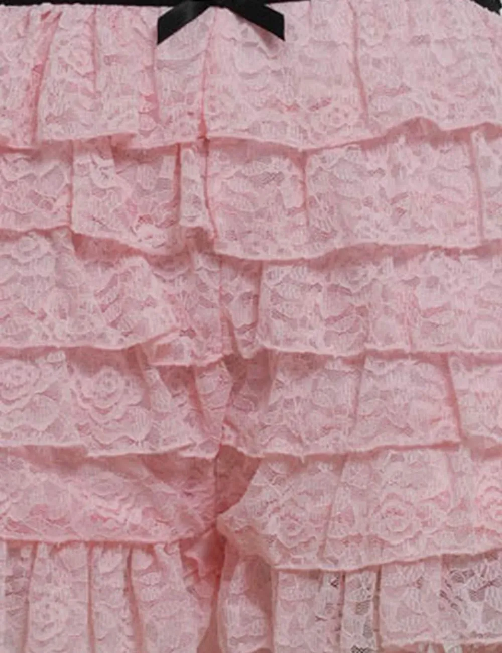 Floral Lace Elastic Waist Shorts