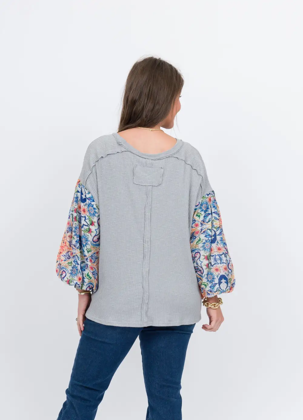 Emberly Top - Blue Gray