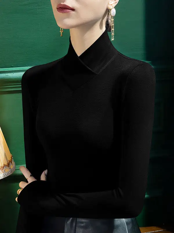 Long Sleeve Slim Fit V-Neck T-Shirt