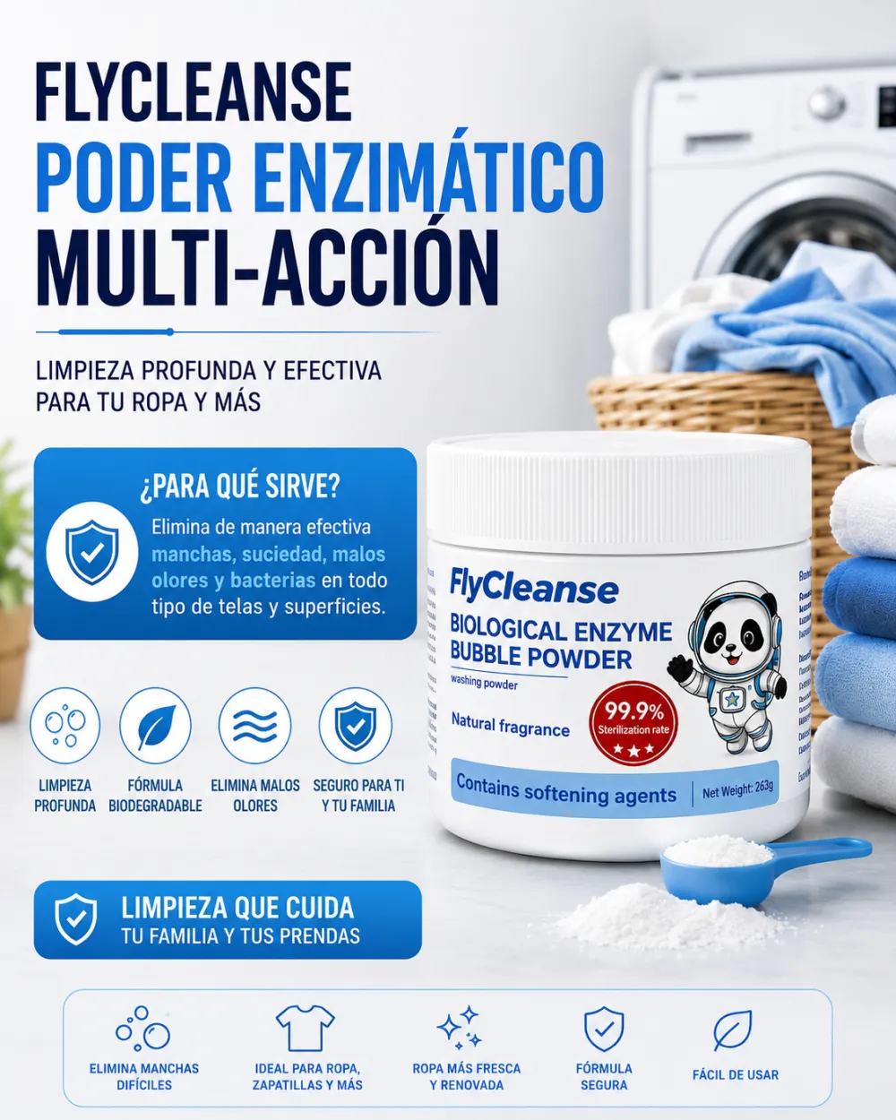 Biological enzyme bubble powder