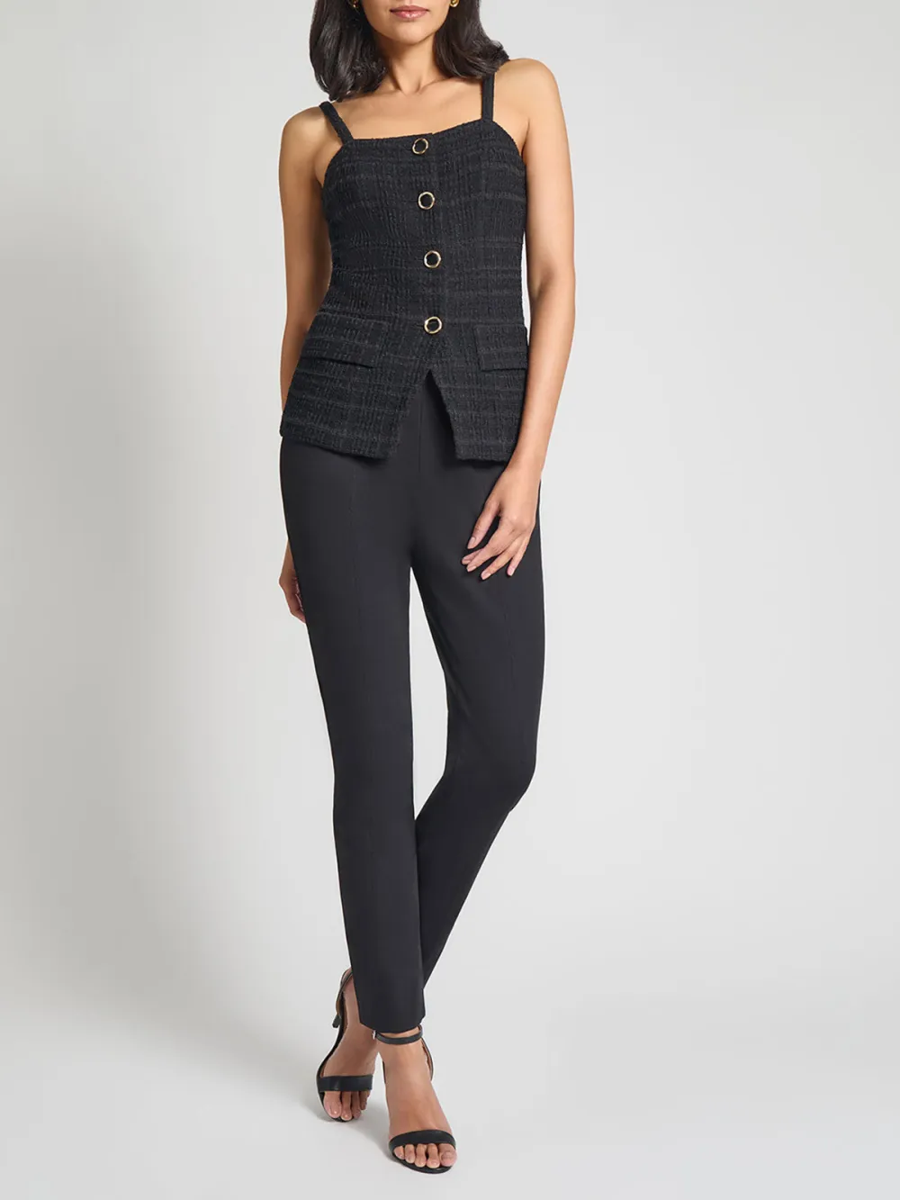 Strap Button Vest