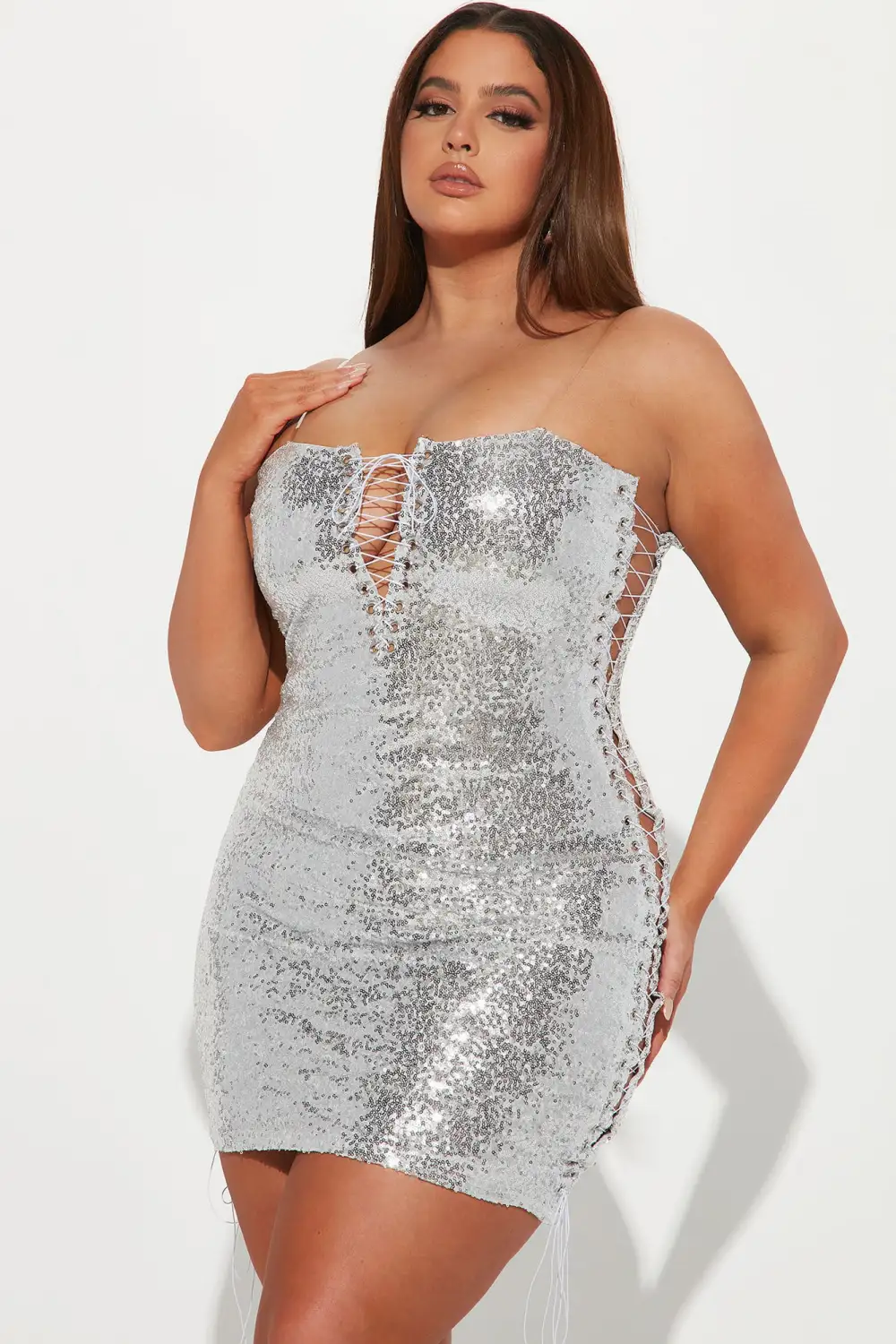 After Party Chic Sequin Mini Dress - Silver