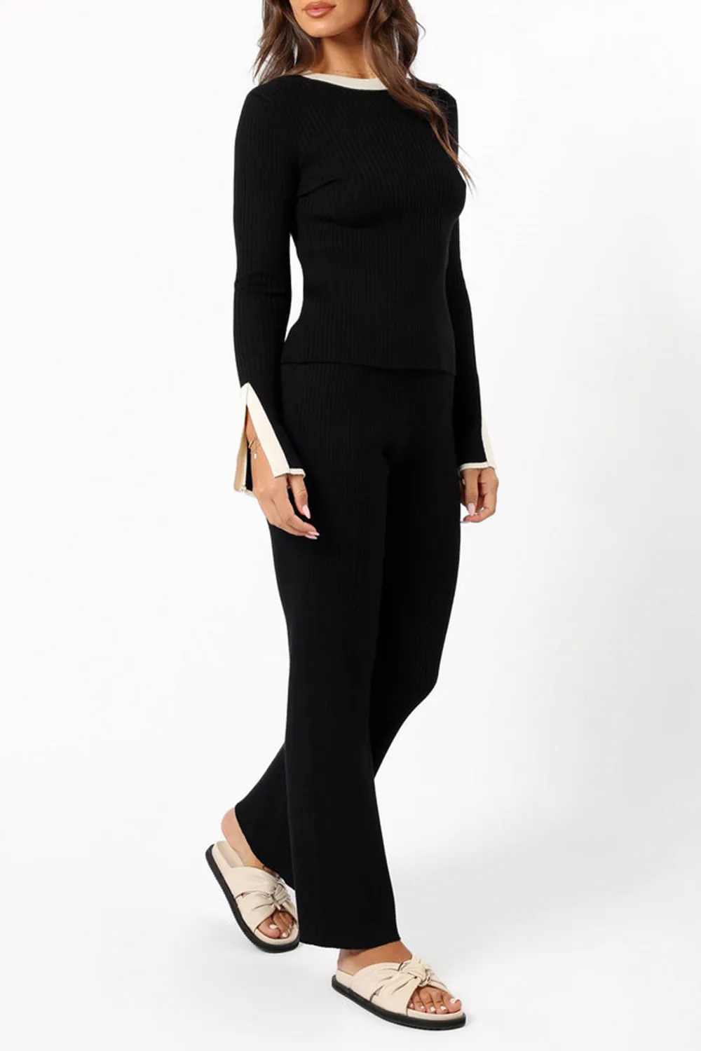 LIZBETH KNIT PANT - BLACK