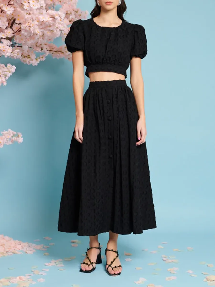 Mara Jacquard Midi Skirt