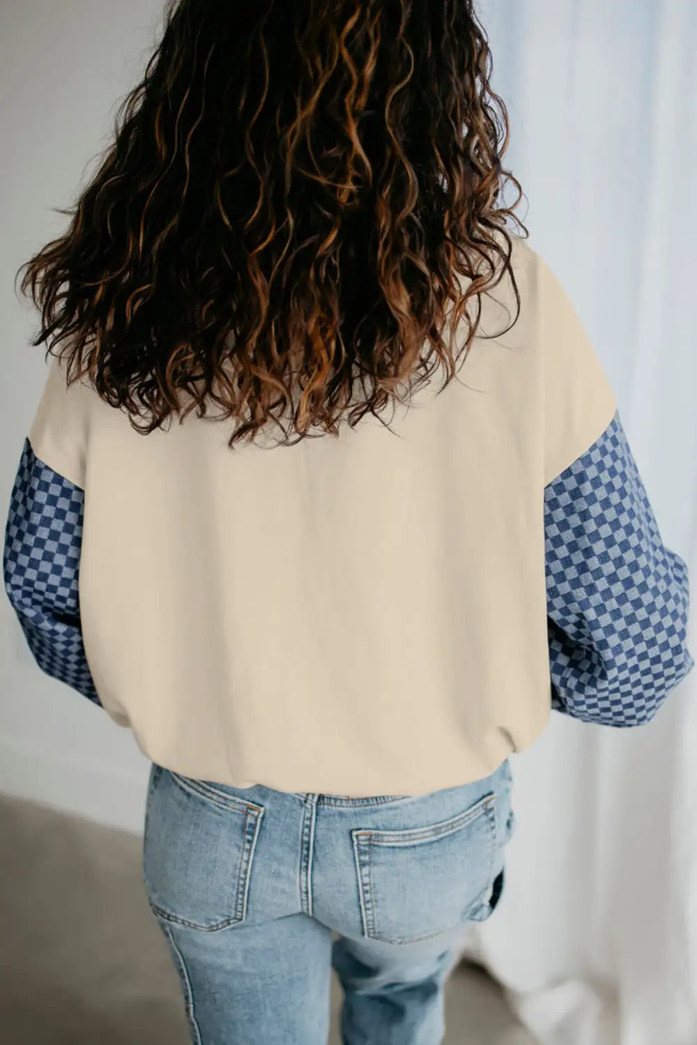 Patchwork Pocket Detail Zip Detail Hoodie
