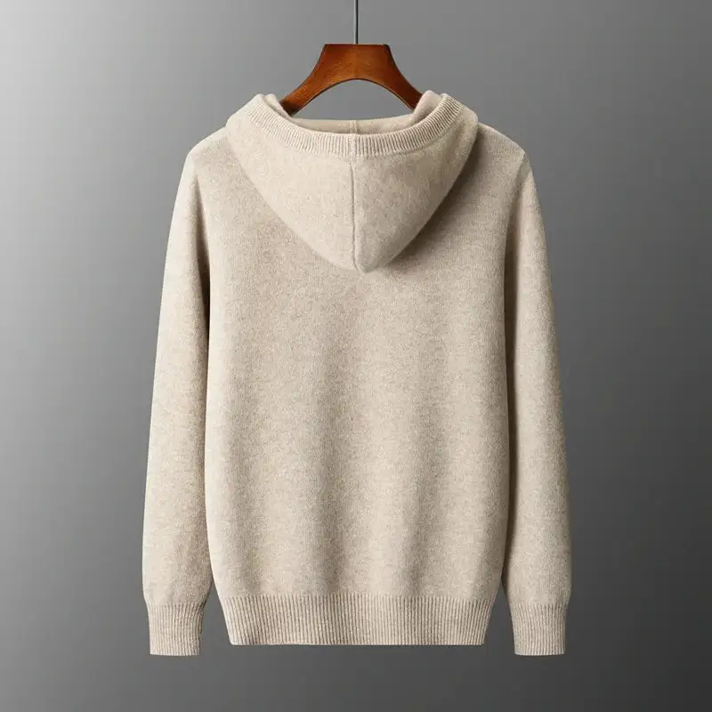 Ribbed Merino Hooded Sweater