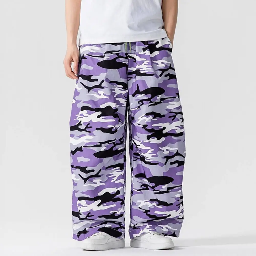 Patterned Wide Leg Pants