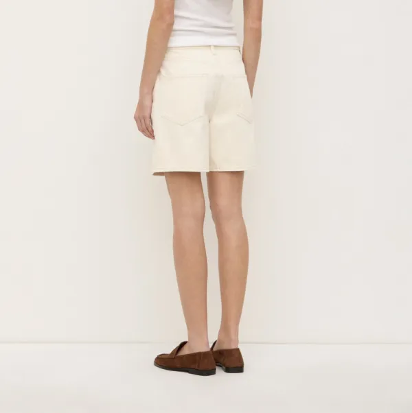 Ecru Mid-Rise Vintage Denim Short