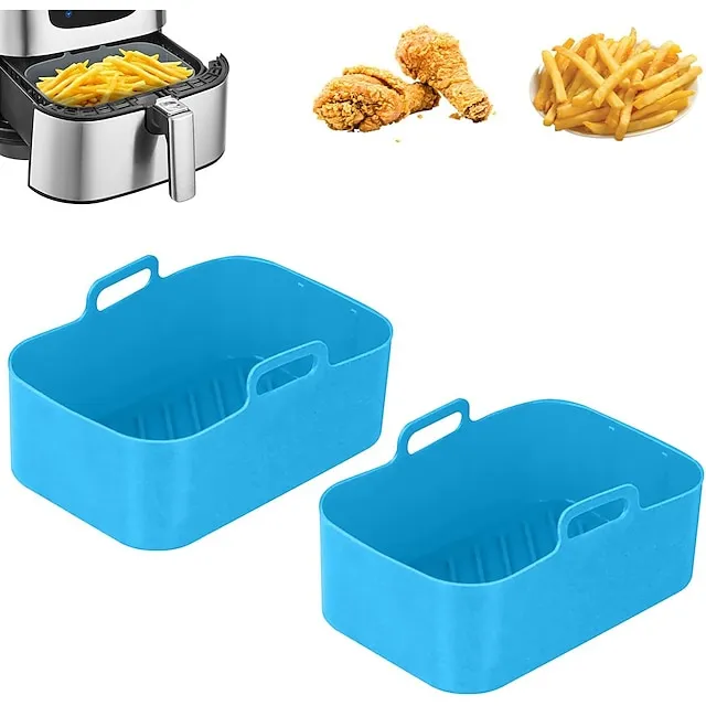 1pc Air Fryer Silicone Pot Reusable Air Fryer Silicone Basket