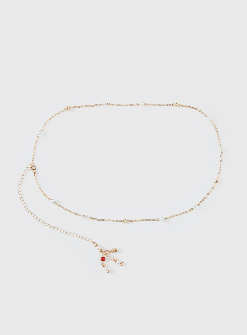 Pearl Accent Gold Waist Chain