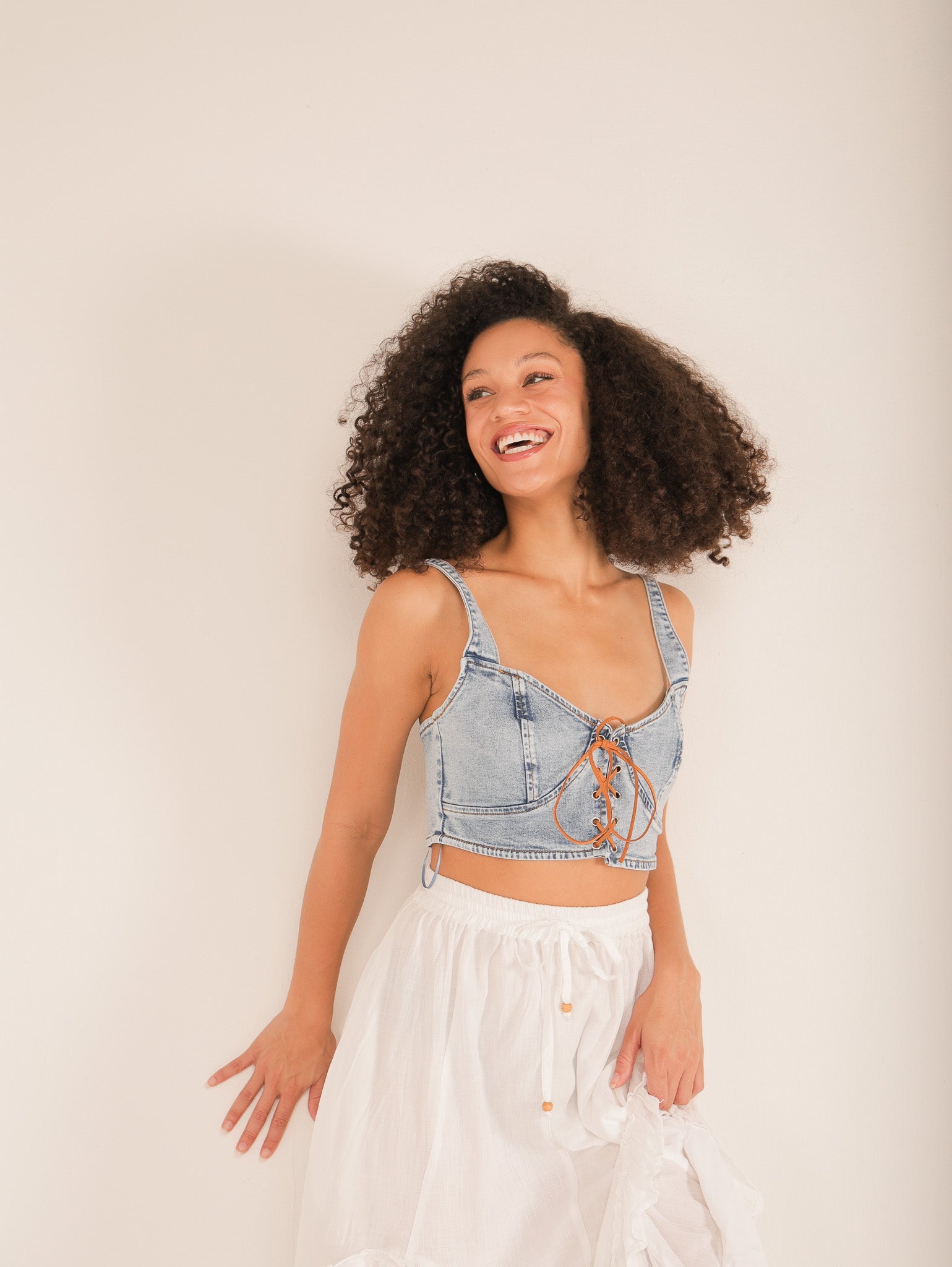 Zyla Denim Crop Top