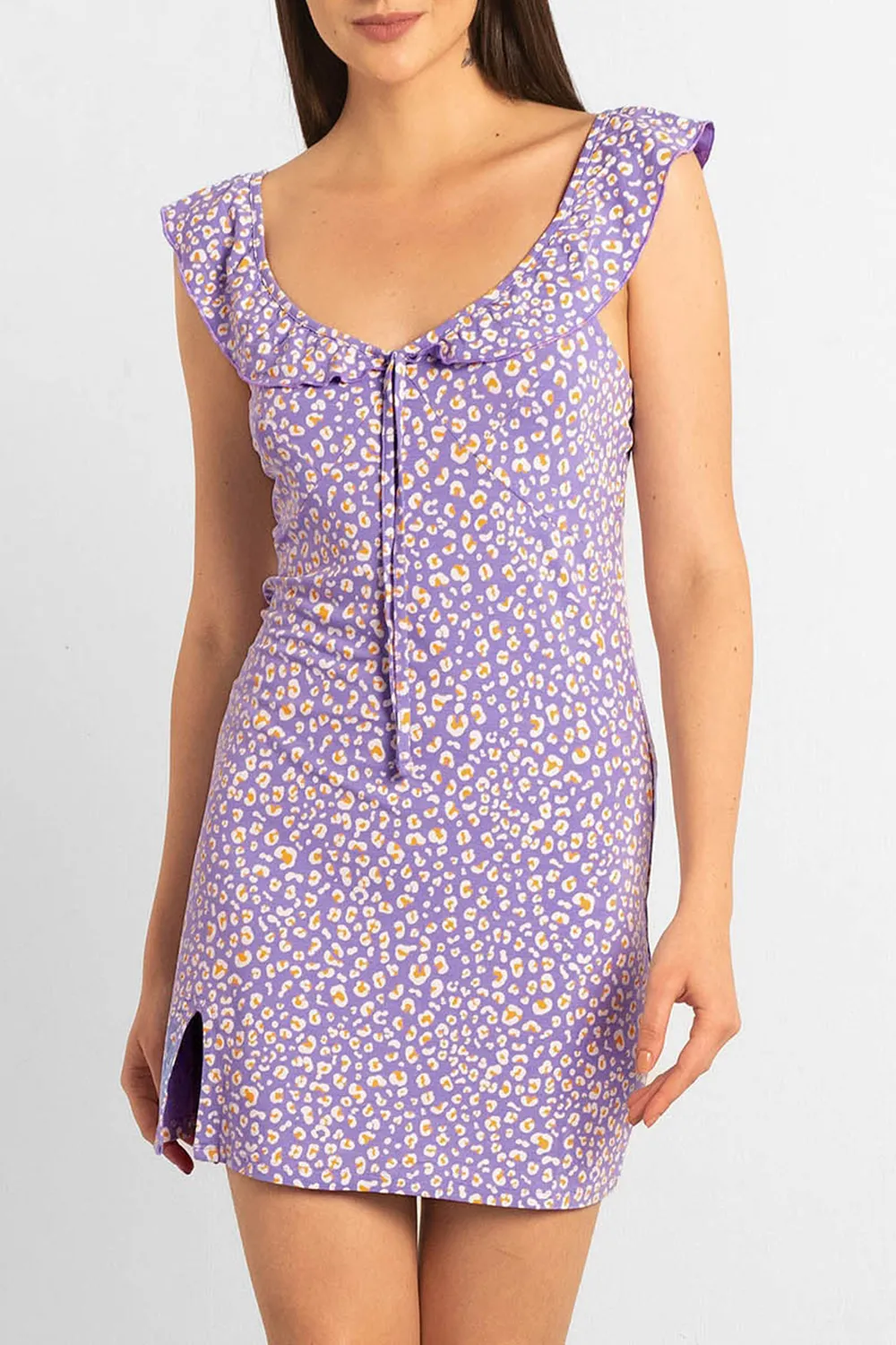 Women's Slim Fit Suspender Ruffle Dress