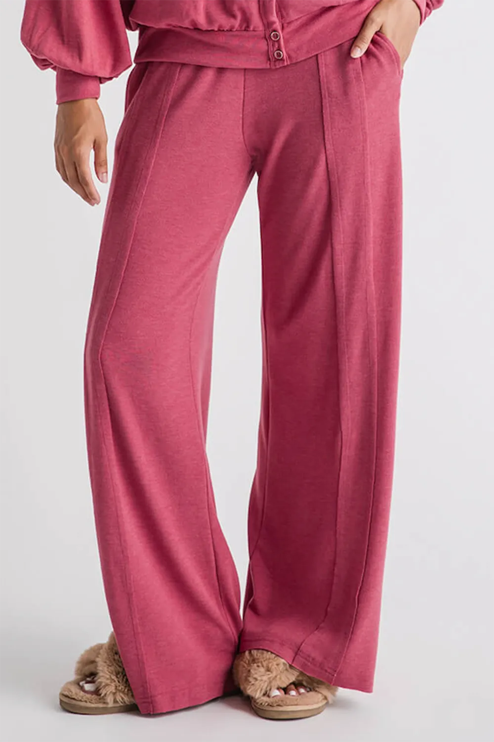 Risen Wideleg Jersey Pants - mocha