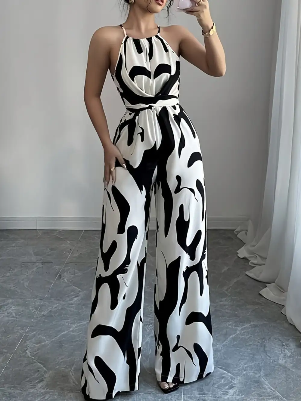 Fresh Wide Leg Sleeveless Jumpsuit