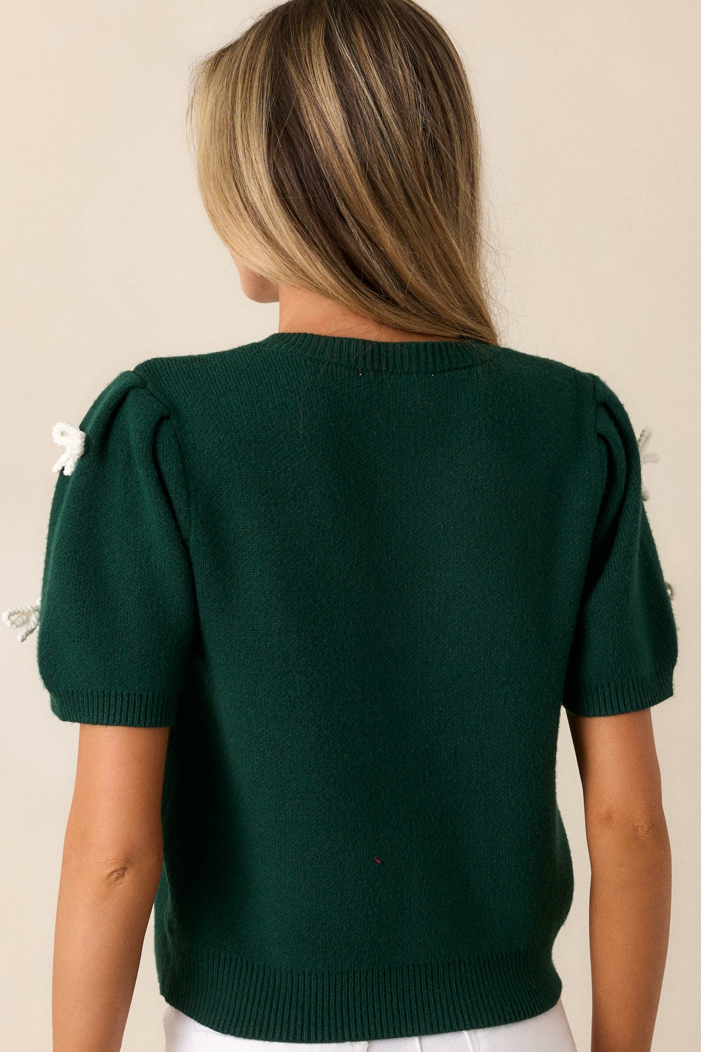 Hearthside Harmony Green Short Sleeve Sweater Top