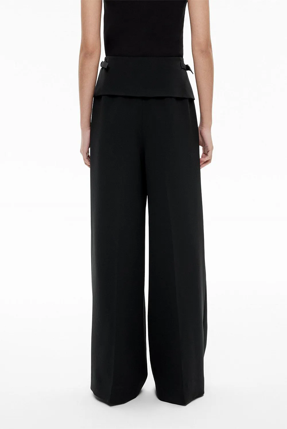 Relaxed Wide-Leg Pants With Pleats For Women
