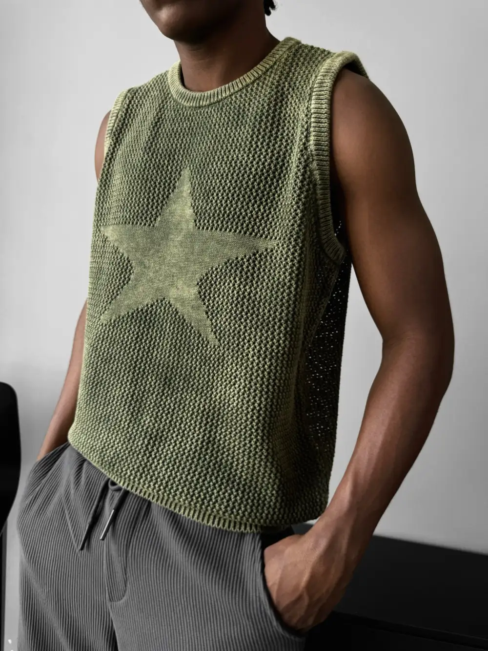 Layered Relaxed Knit Tank Top