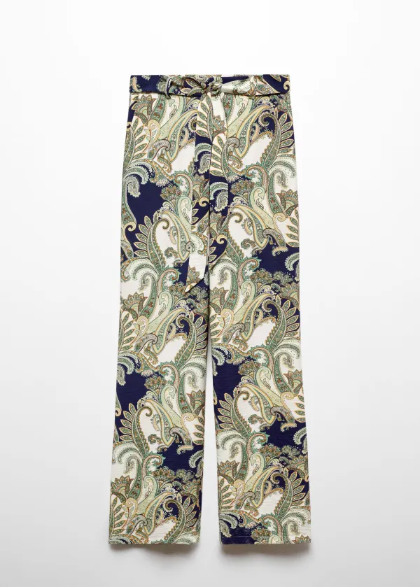 Bow printed pants