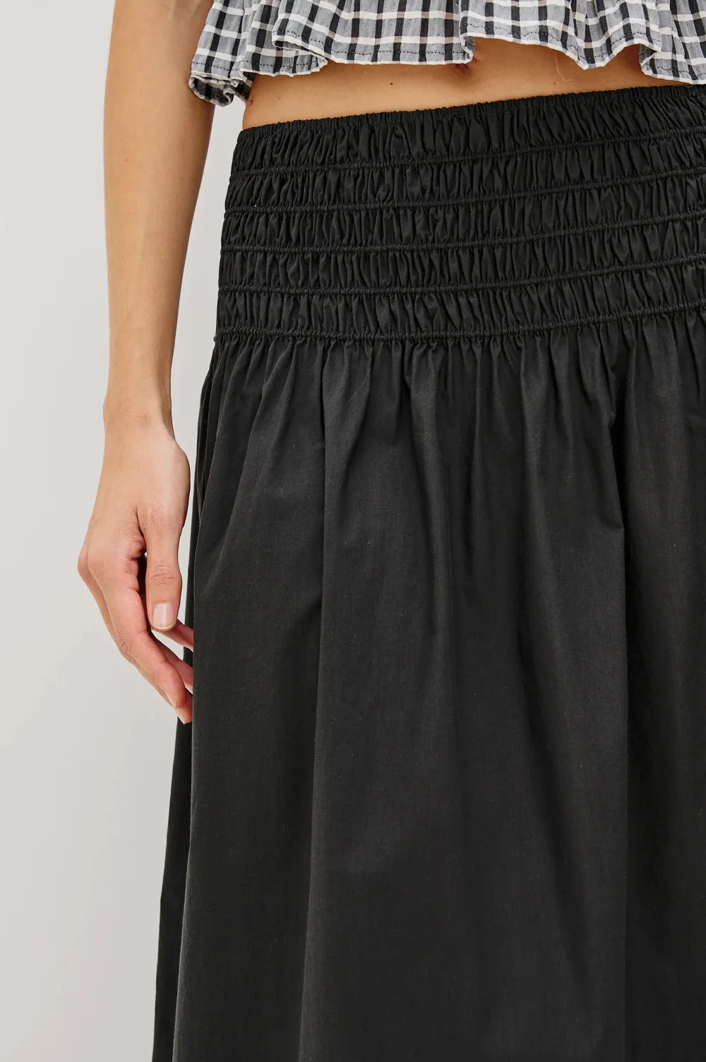 Ruffled High-Waisted Pure Cotton Half Skirt