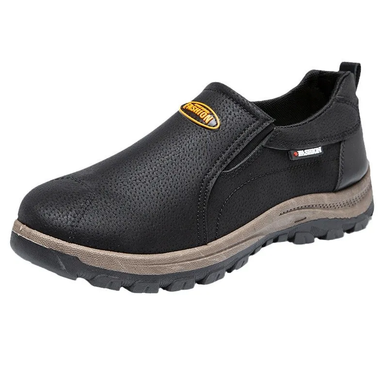 Men's Large Size Hiking Shoes Casual Shoes Non-Slip Walking Shoes Soft Sole Slip-On Dad Sneakers
