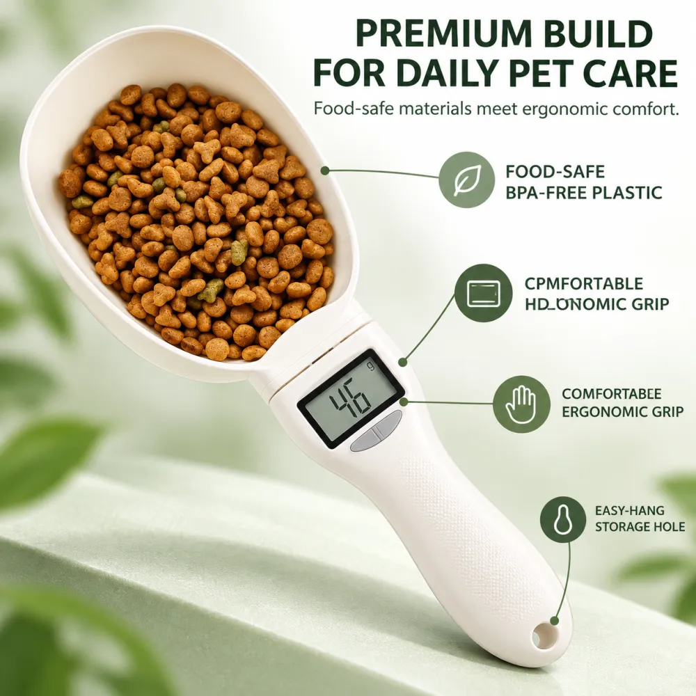 Pet Food Measuring Scoop with Scale for Home Use