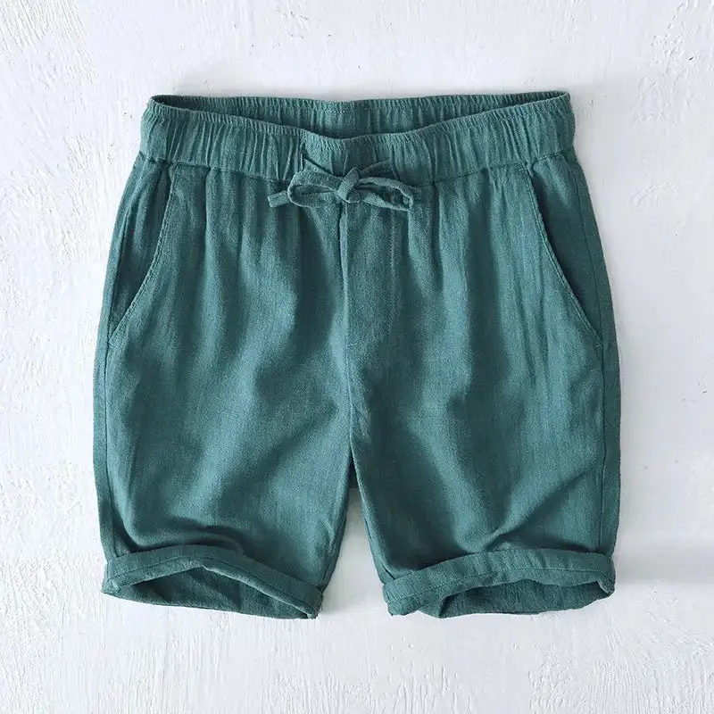 Men's Linen Blend Drawstring Shorts