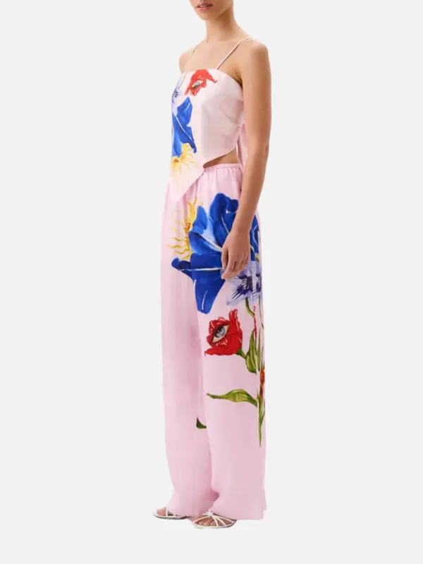 Printed Mid-Rise Pants with Pockets