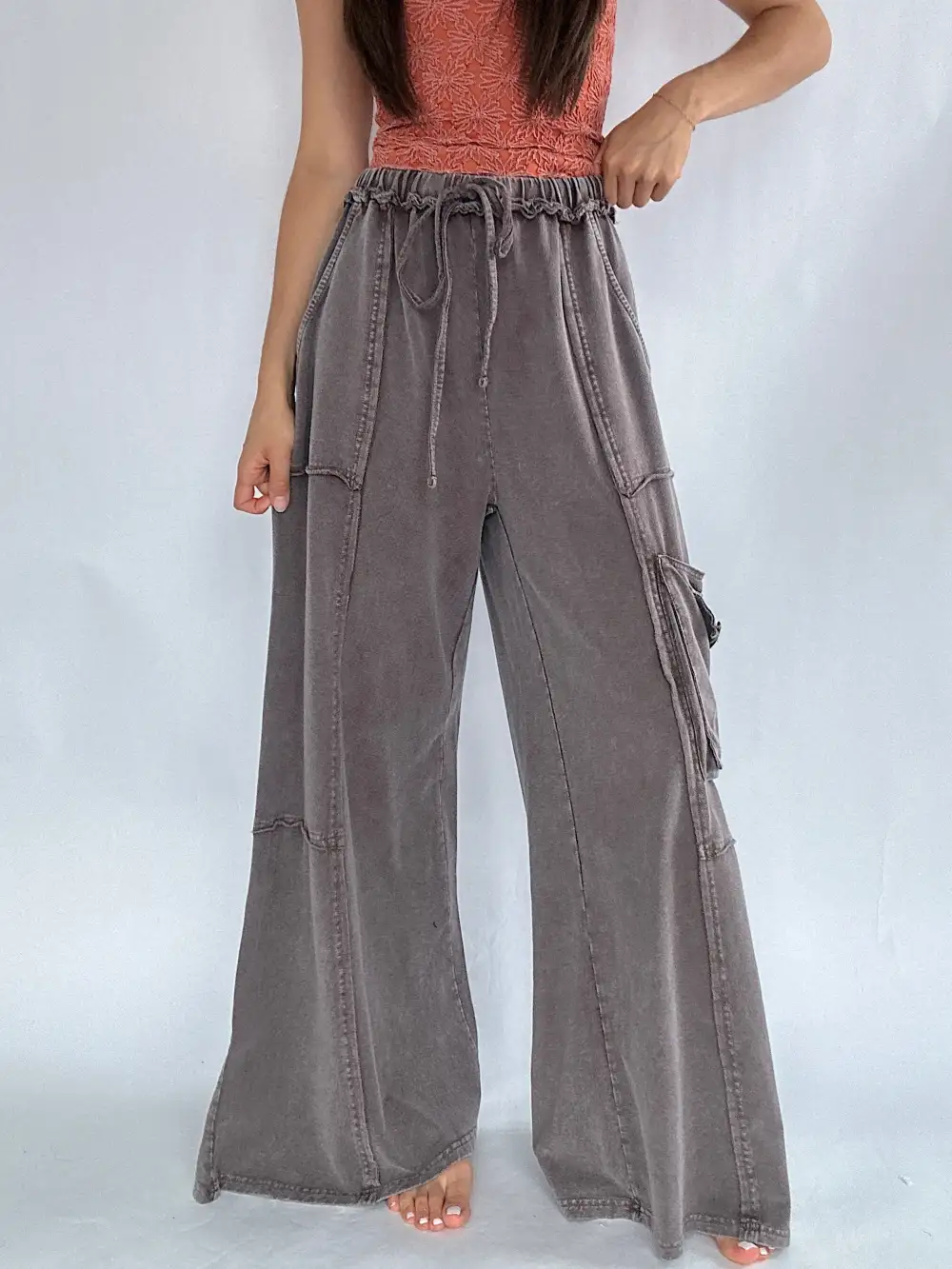 Easy Pull On Wide Leg Pants