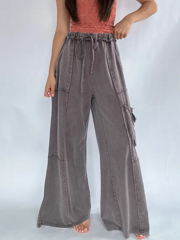 Easy Pull On Wide Leg Pants