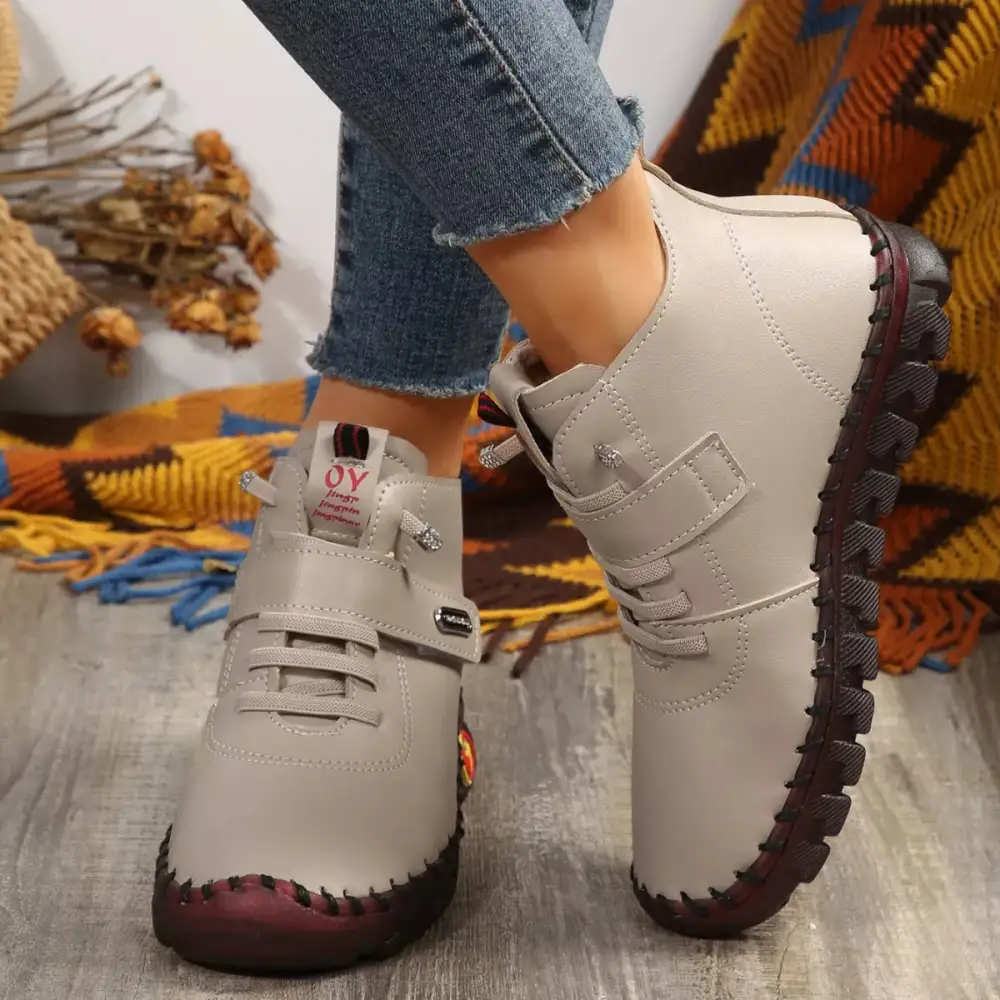 Lace-Up Platform Ankle Boots