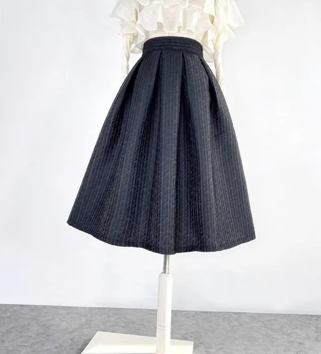 Airy Summer Embroidered High Waist Skirt