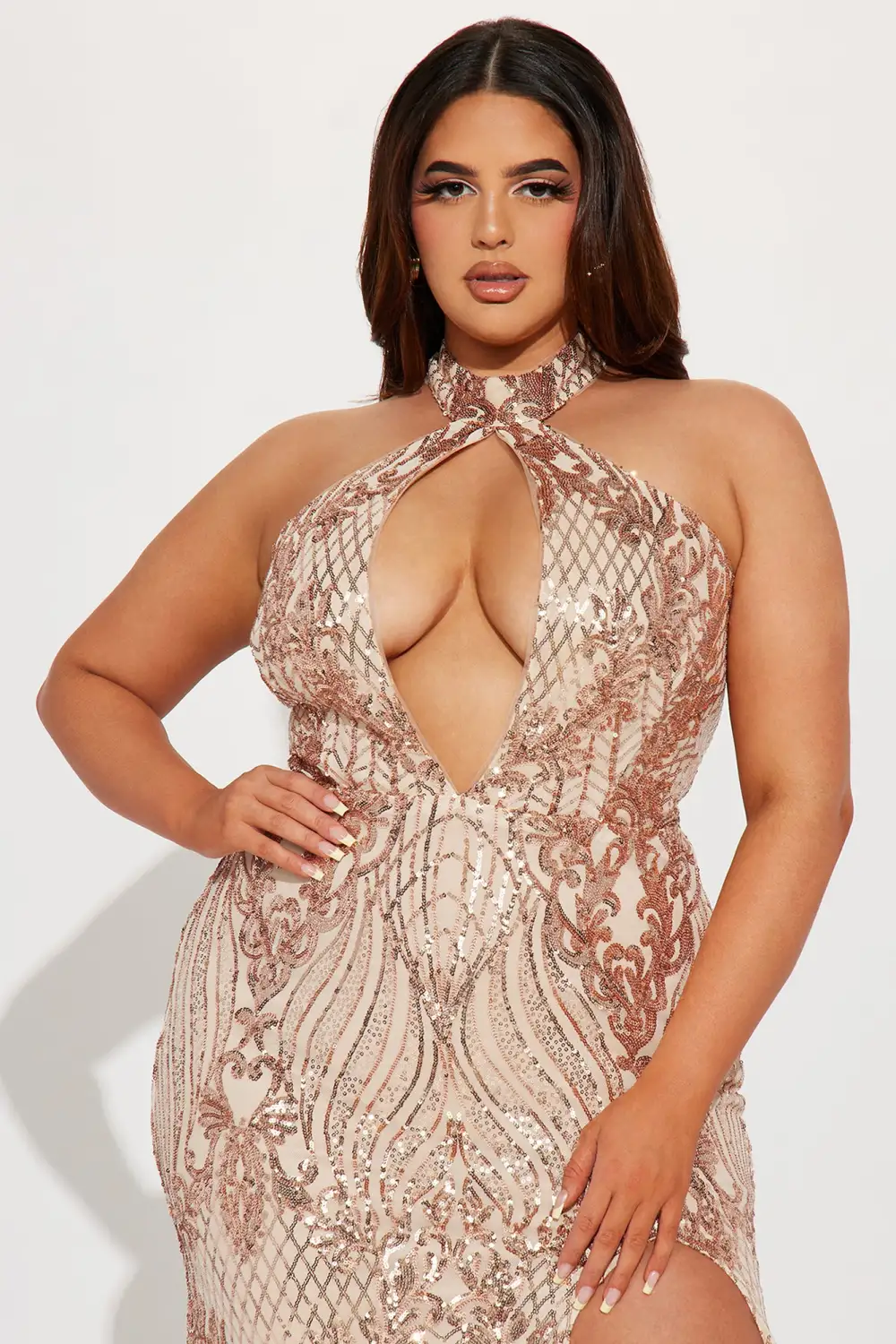Gigi Sequin Maxi Dress - Gold