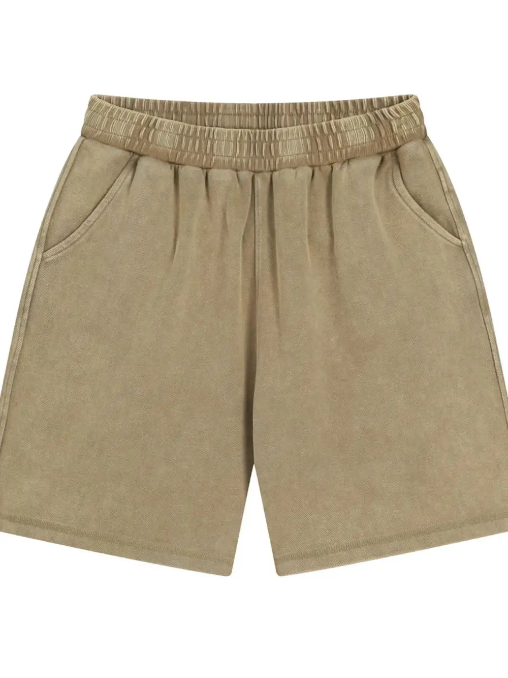 Cotton Blend Easy Waist Casual Shorts