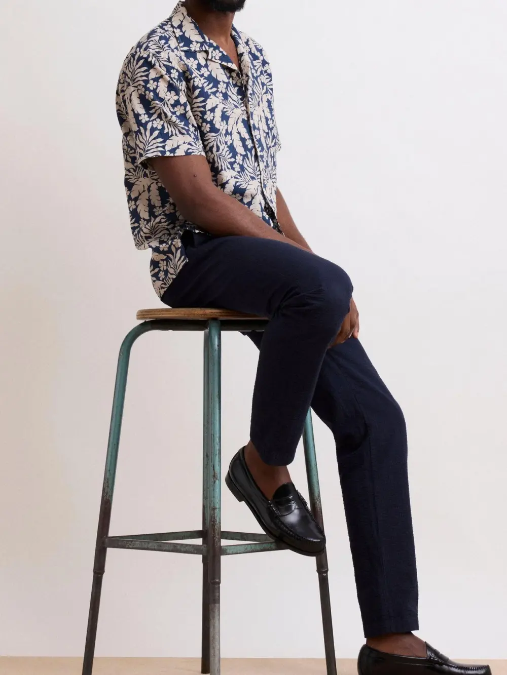 Casual Soft And Comfortable Blue Print Shirt